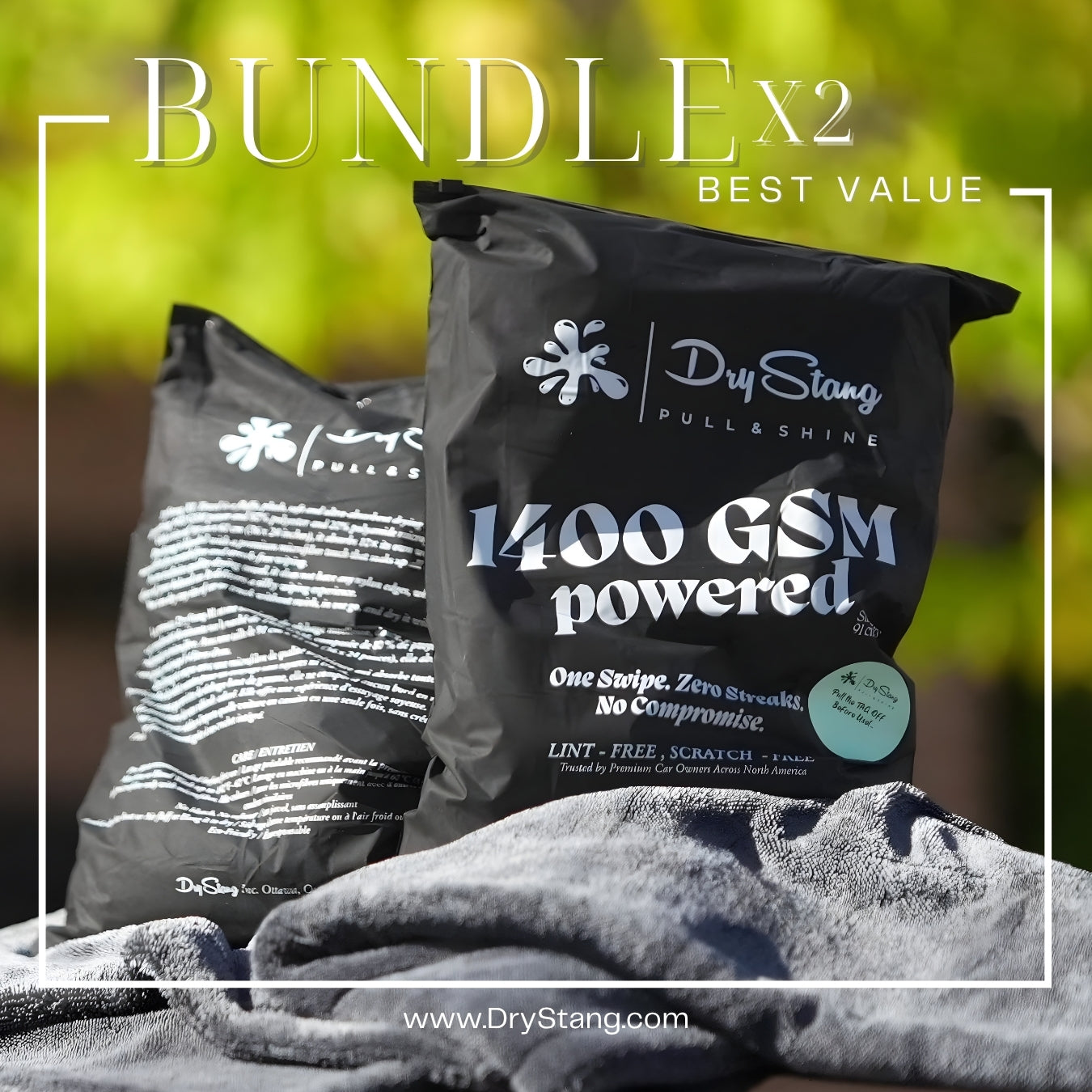 DryStang™ 1400 GSM - 2 Pack Best Value